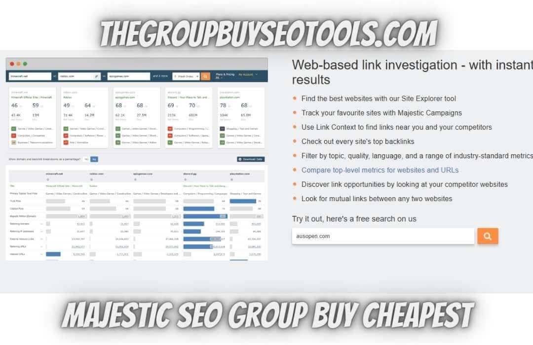 Majestic SEO Group Buy 2023 Cheapest